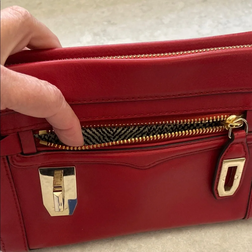 Rebecca Minkoff Red Leather Crossbody Bag - Picture 3 of 15